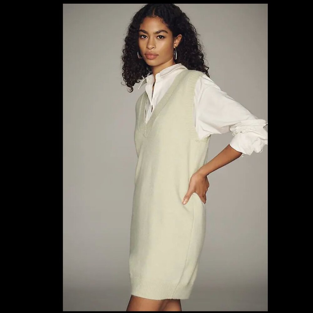 SUNDAY IN BROOKLYN  sweater vest mini dress